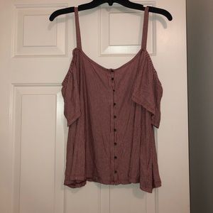 American Eagle strappy off the shoulder top